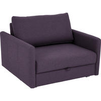 SCHLAFSESSEL Flachgewebe Violett  - Chromfarben/Violett, Design, Textil/Metall (116/77-88/110-120cm) - Bali