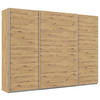 SCHWEBETÜRENSCHRANK in Eiche Artisan  - Alufarben/Eiche Artisan, Konventionell, Holzwerkstoff/Metall (315/210/62cm) - Xora