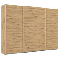 SCHWEBETÜRENSCHRANK in Eiche Artisan  - Alufarben/Eiche Artisan, Konventionell, Holzwerkstoff/Metall (315/210/62cm) - Xora