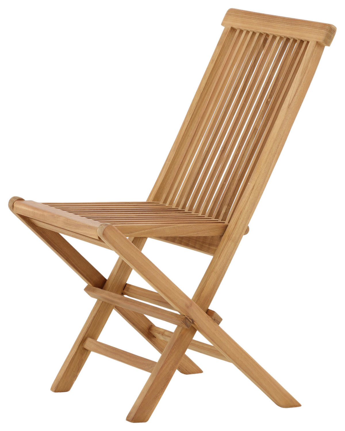 Klappstuhl 2er-Set Teakholz Teakfarben  - Teakfarben, KONVENTIONELL, Holz (47/89/62cm) - Gardenson