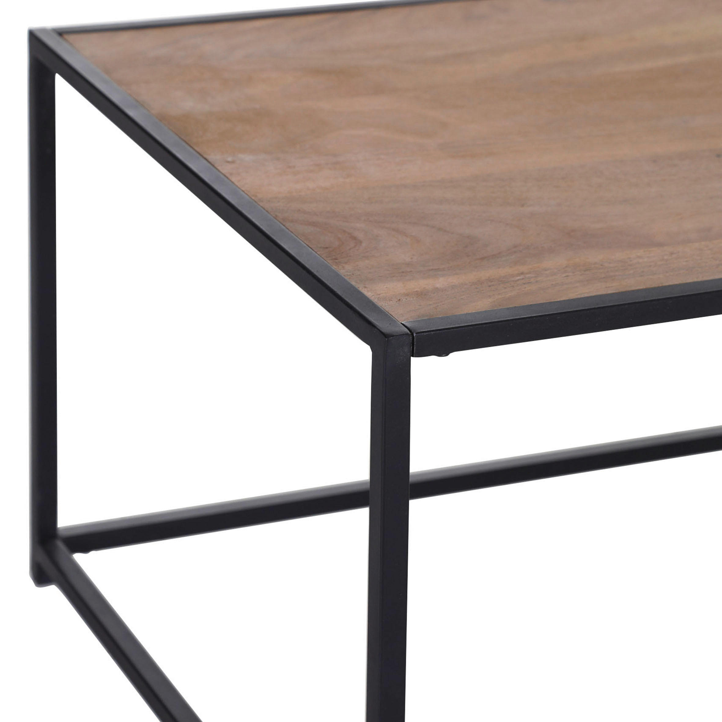 Thumbnail - Livetastic Couchtisch, Schwarz, Akazie, Holz, Metall, Akazie, massiv, rechteckig, eckig, 50x40x100 cm, Wohnzimmer, Wohnz...