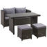 GARTENSET Kunststoffgeflecht Aluminium - Grau, LIFESTYLE, Glas/Kunststoff - Ambia Garden GARTENSET Kunststoffgeflecht Aluminium - Grau, LIFESTYLE, Glas/Kunststoff - Ambia Garden