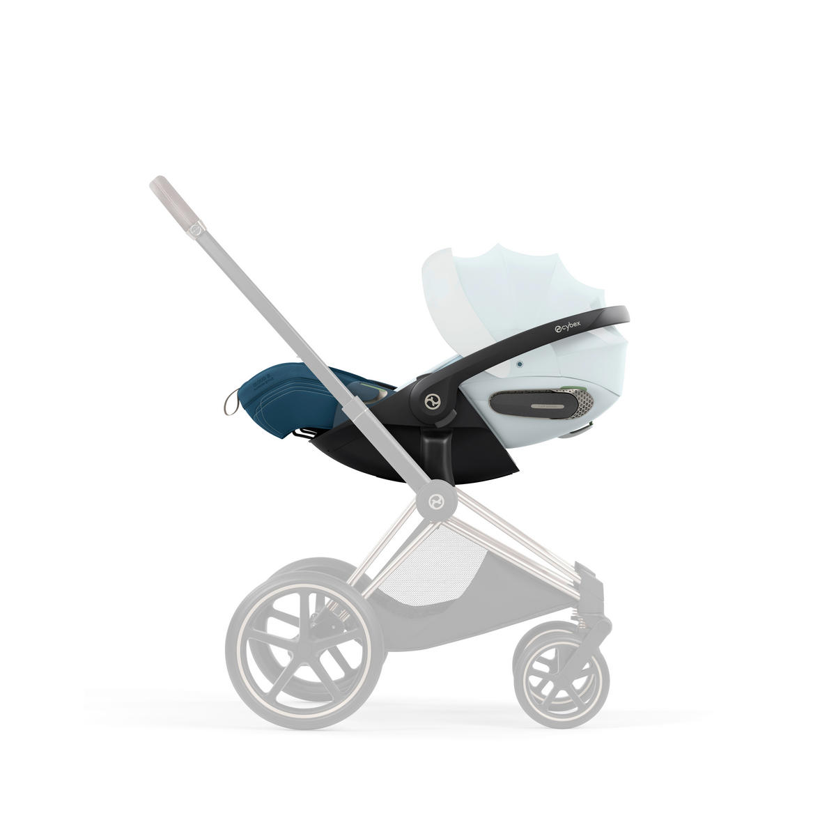 BABYSCHALE  Cloud S Style Opal Blue  - Blau, Basics, Kunststoff/Textil (72/44/37,5cm) - cybex PLATINUM