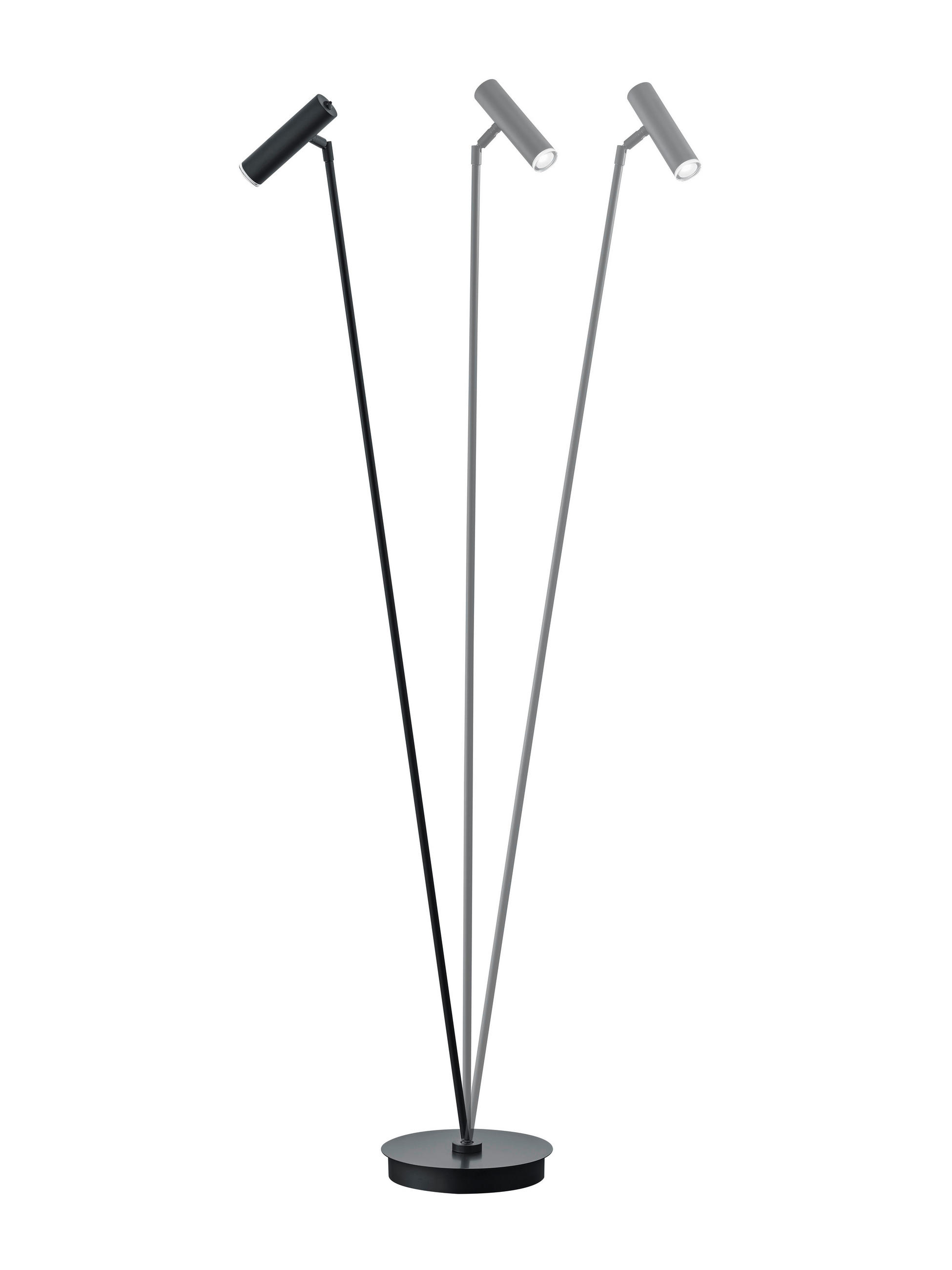 LED-STEHLEUCHTE 39/140 cm    - Schwarz, Design, Metall (39/140cm) - Hell