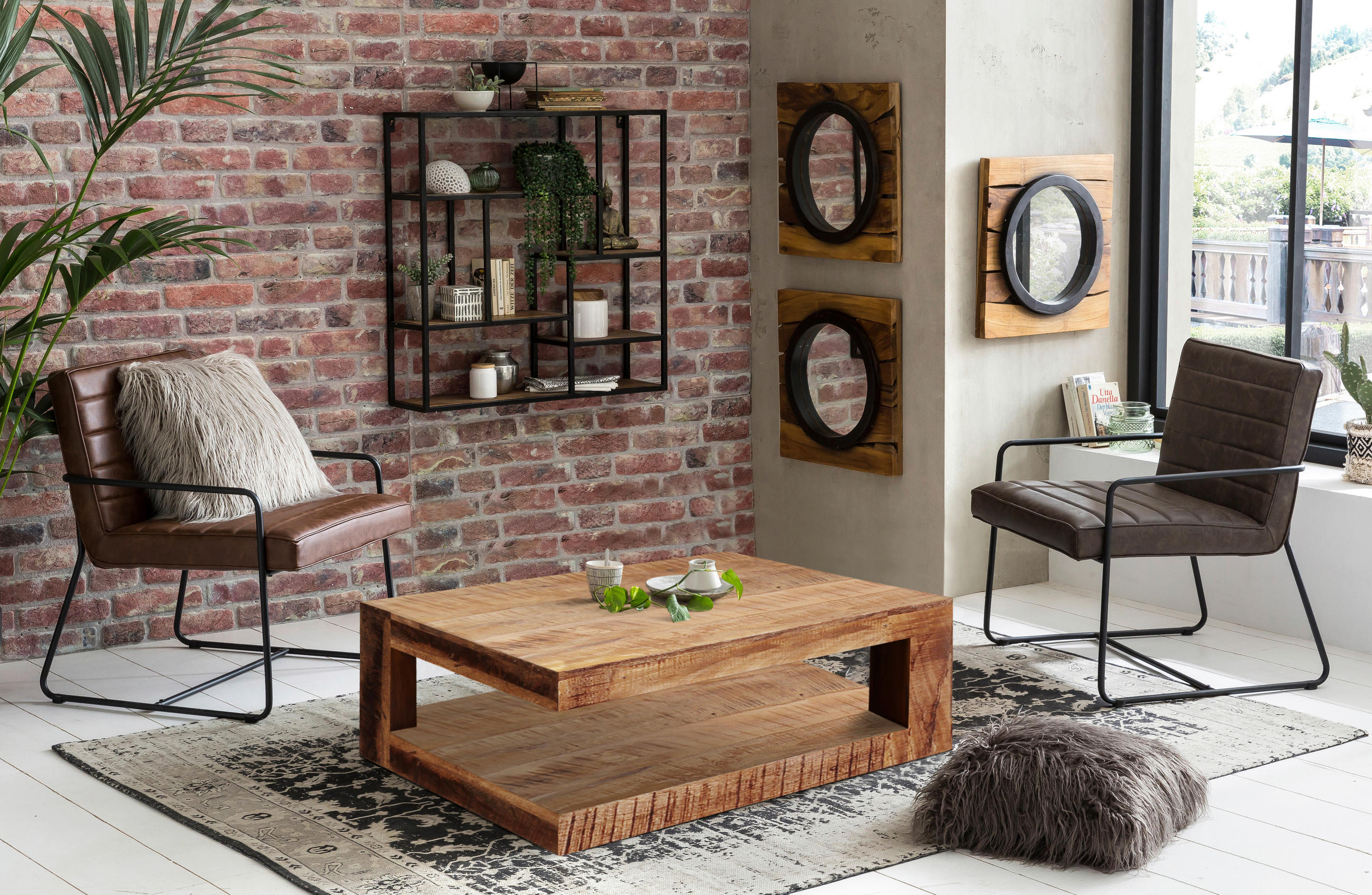 COUCHTISCH Mangoholz massiv 90/60/40 cm rechteckig Naturfarben  - Naturfarben, Design, Holz (90/60/40cm) - Livetastic