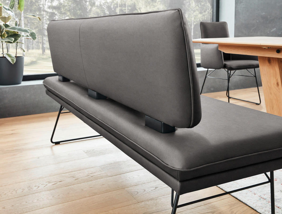 SITZBANK - Anthrazit/Schwarz, Design, Textil/Metall (195/91/65cm) - Dieter Knoll