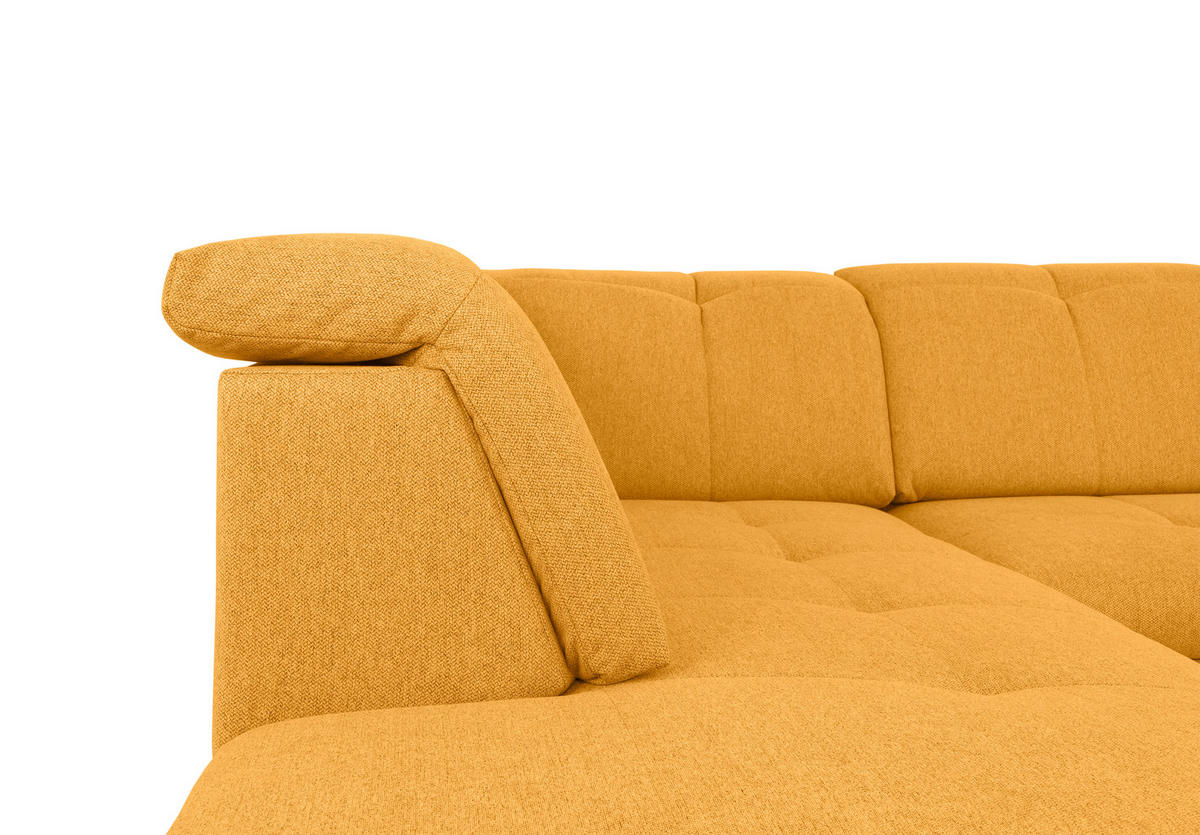 WOHNLANDSCHAFT Gelb  - Gelb/Grau, Design, Textil/Metall (173/328/215cm) - MID.YOU