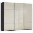 SCHWEBETÜRENSCHRANK  in Schwarz, Champagner  - Chromfarben/Champagner, KONVENTIONELL, Glas/Holzwerkstoff (242/223/68cm) - Novel