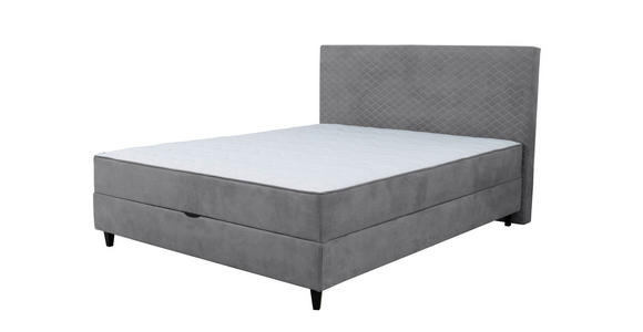 BOXBETT 120/200 cm  in Graublau  - Graublau/Schwarz, KONVENTIONELL, Kunststoff/Textil (120/200cm) - Carryhome