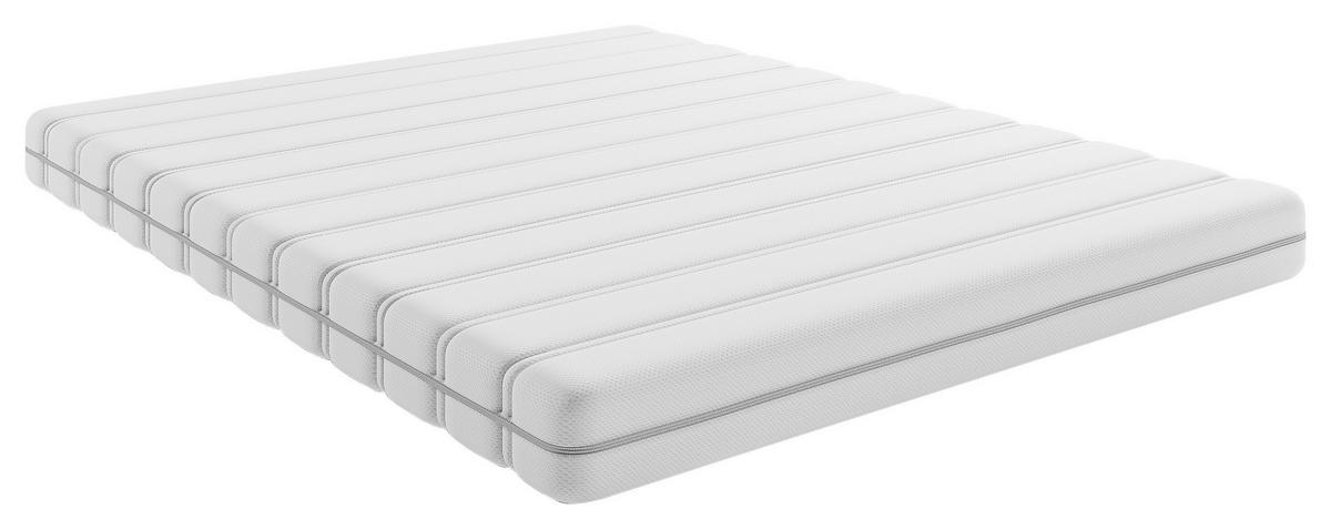 WENDEMATRATZE 200/200 cm, Höhe ca.: 15 cm, H2 + H3 = mittel + fest,  - Weiß, Basics, Textil (200/200cm) - Chameo