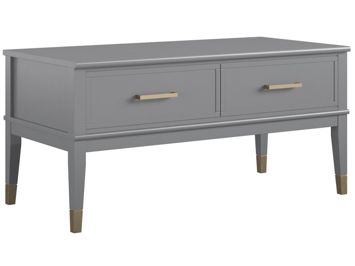 COUCHTISCH Westerleigh 106/52/51 cm rechteckig Graphitfarben  - Messingfarben/Graphitfarben, Design, Holzwerkstoff/Metall (106/52/51cm) - MID.YOU