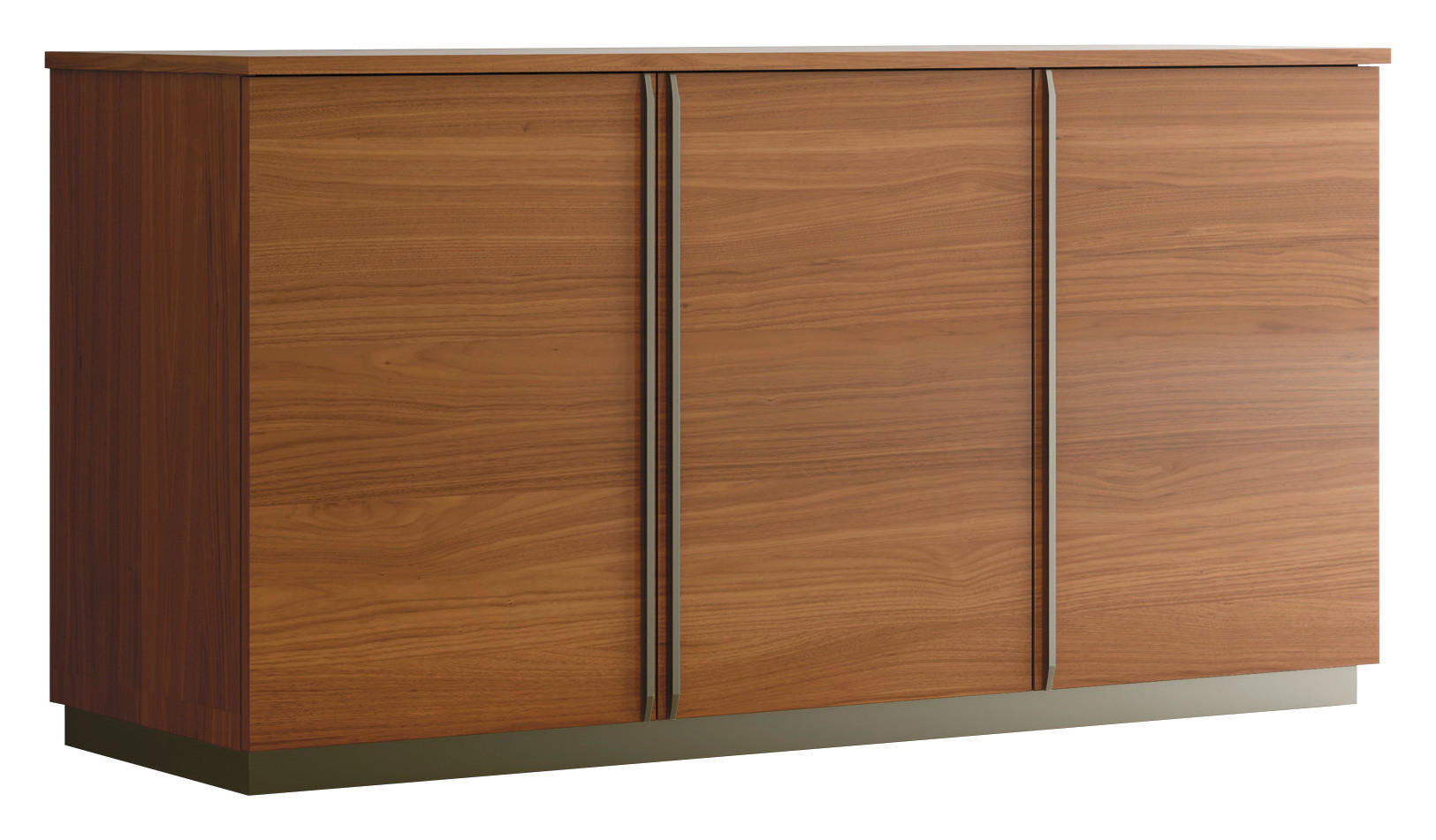 KOMÓD  - diószínű, Modern, faalapú anyag (156,4/81,3/53,2cm) - Novel