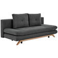 SCHLAFSOFA Webstoff Dunkelbraun  - Dunkelbraun/Buchefarben, KONVENTIONELL, Holz/Textil (205/86/94cm) - Carryhome