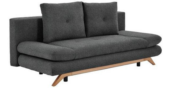 SCHLAFSOFA Webstoff Dunkelbraun  - Dunkelbraun/Buchefarben, KONVENTIONELL, Holz/Textil (205/86/94cm) - Carryhome