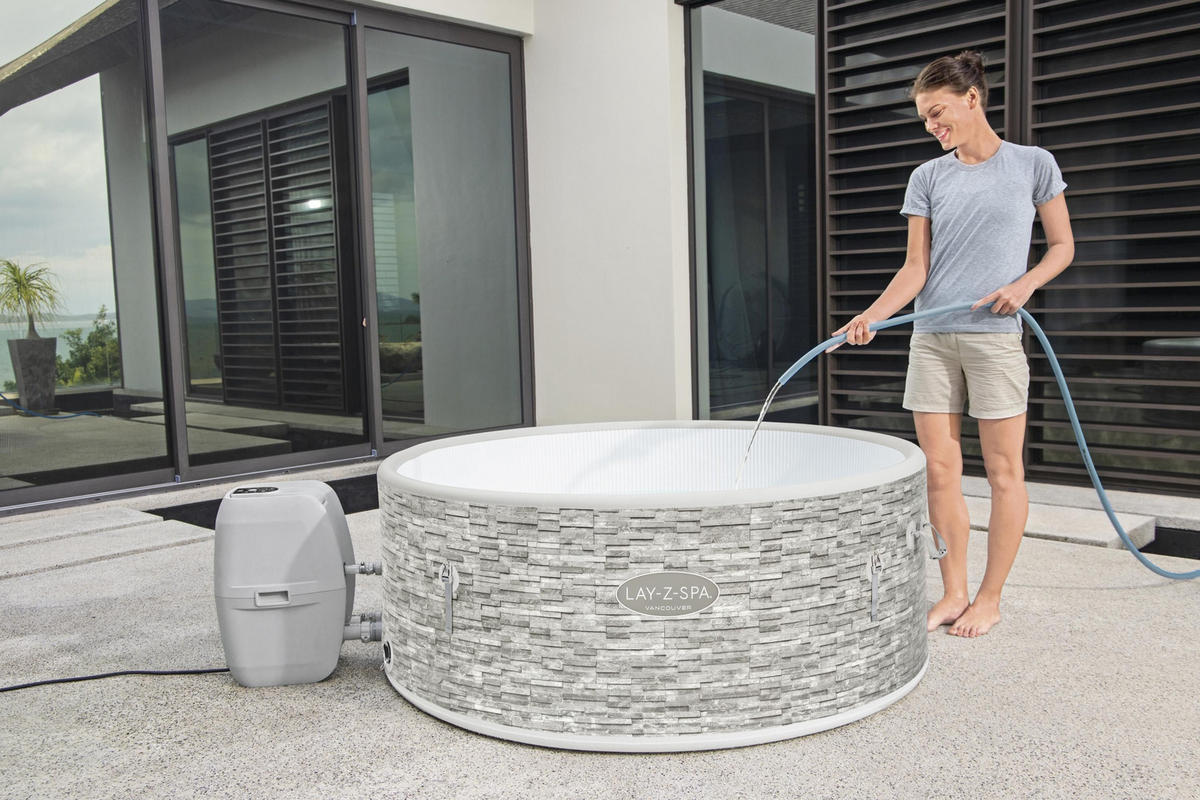 WHIRLPOOL VANCOUVER 60027 155/60 cm  - Weiß/Grau, Basics, Kunststoff (155/60cm) - Bestway