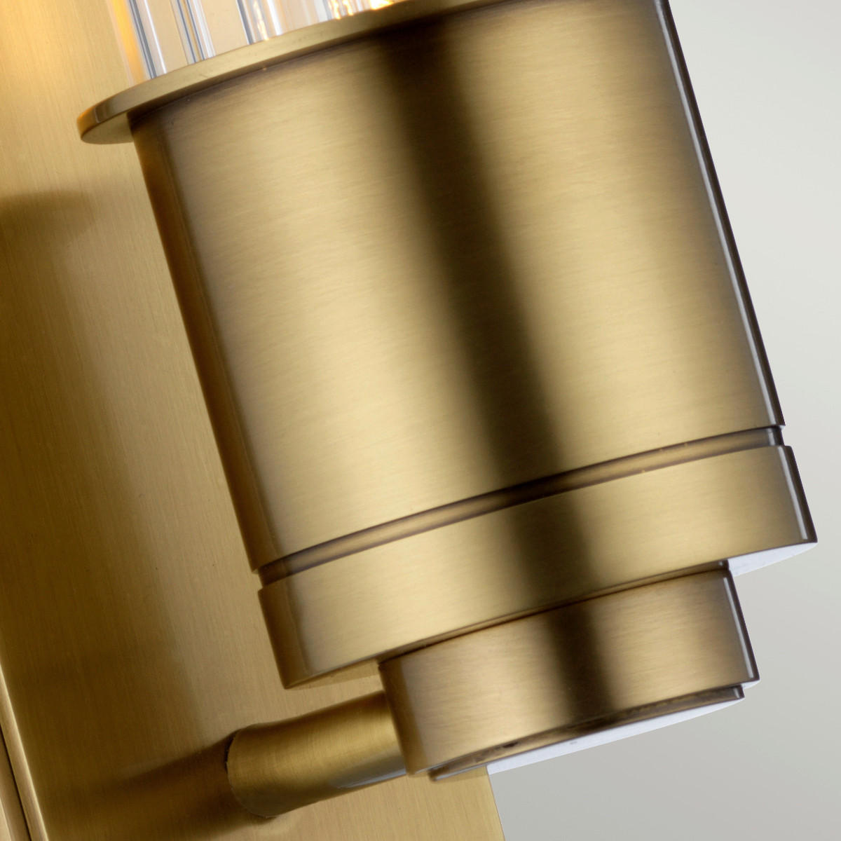 BADEZIMMER-WANDLEUCHTE - Messingfarben, Design, Glas/Metall (8.1/40/12.1cm) - Elstead Lighting