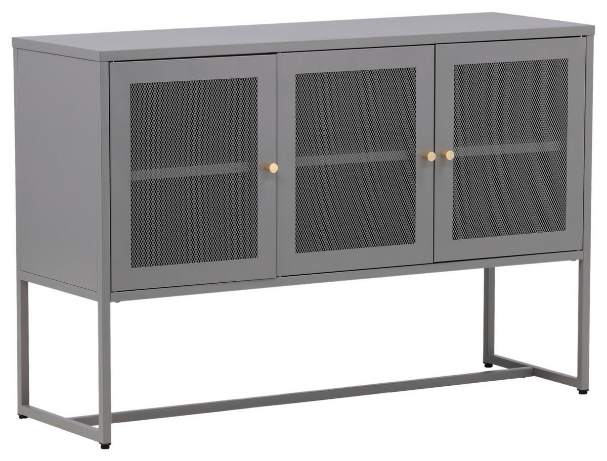 SIDEBOARD 120/80/40 cm  - ljusgrå, Design, metall (120/80/40cm) - Livetastic