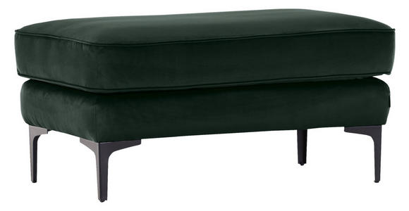 HOCKER Flachgewebe Grün  - Schwarz/Grün, LIFESTYLE, Textil/Metall (103/48/58cm) - Landscape