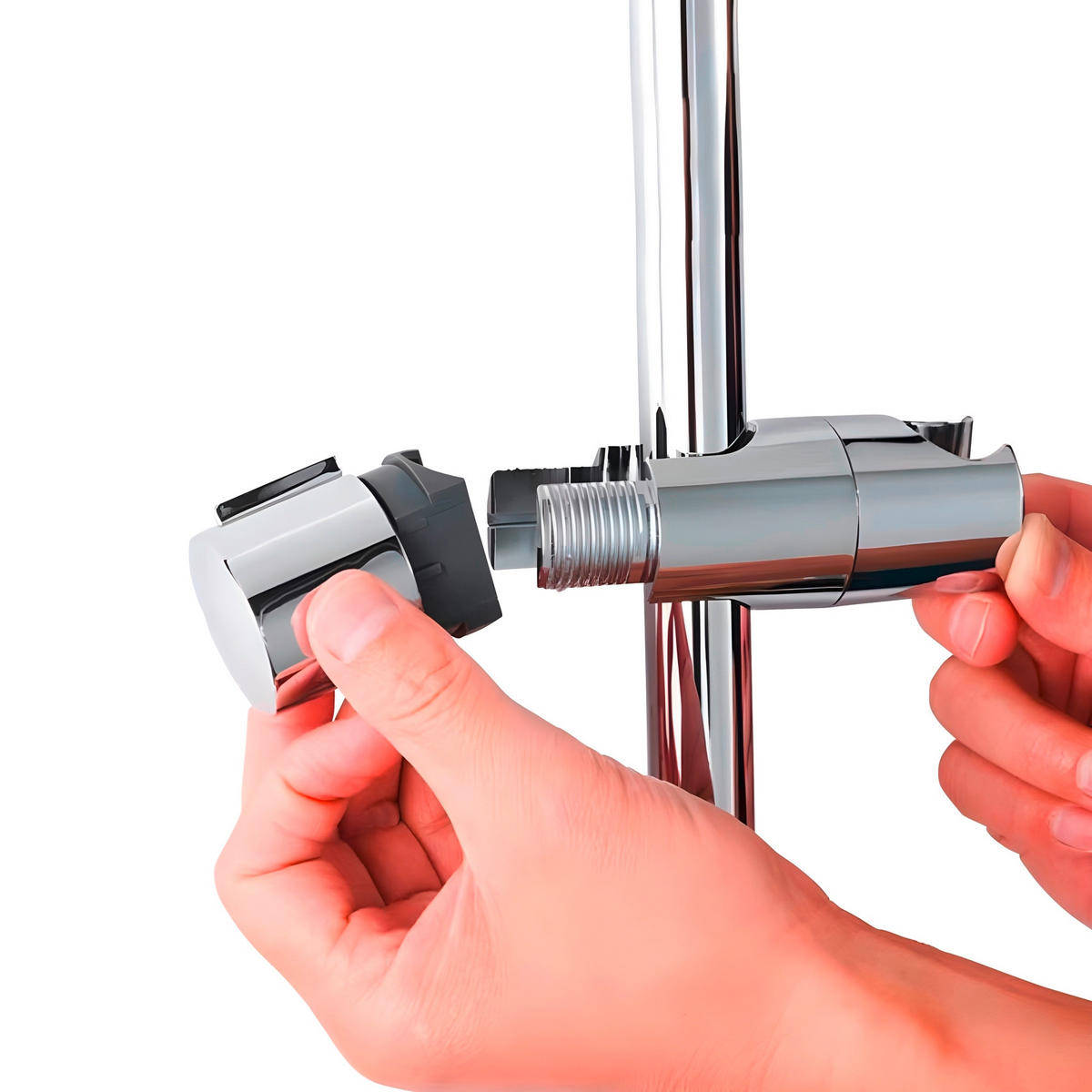 BRAUSEHALTERUNG   - Chromfarben, Basics, Kunststoff (11,7/4,2/4cm) - Wenko