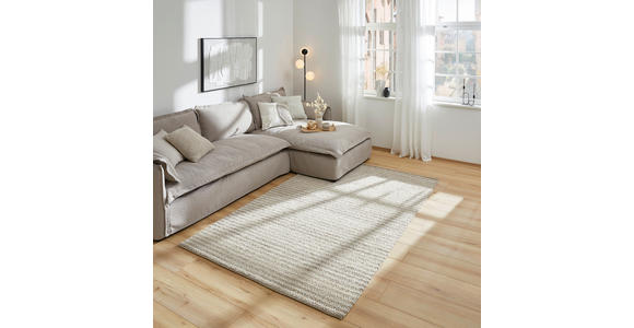 HANDWEBTEPPICH 70/140 cm Beige rechteckig  - Beige, Natur, Textil (70/140cm) - Linea Natura