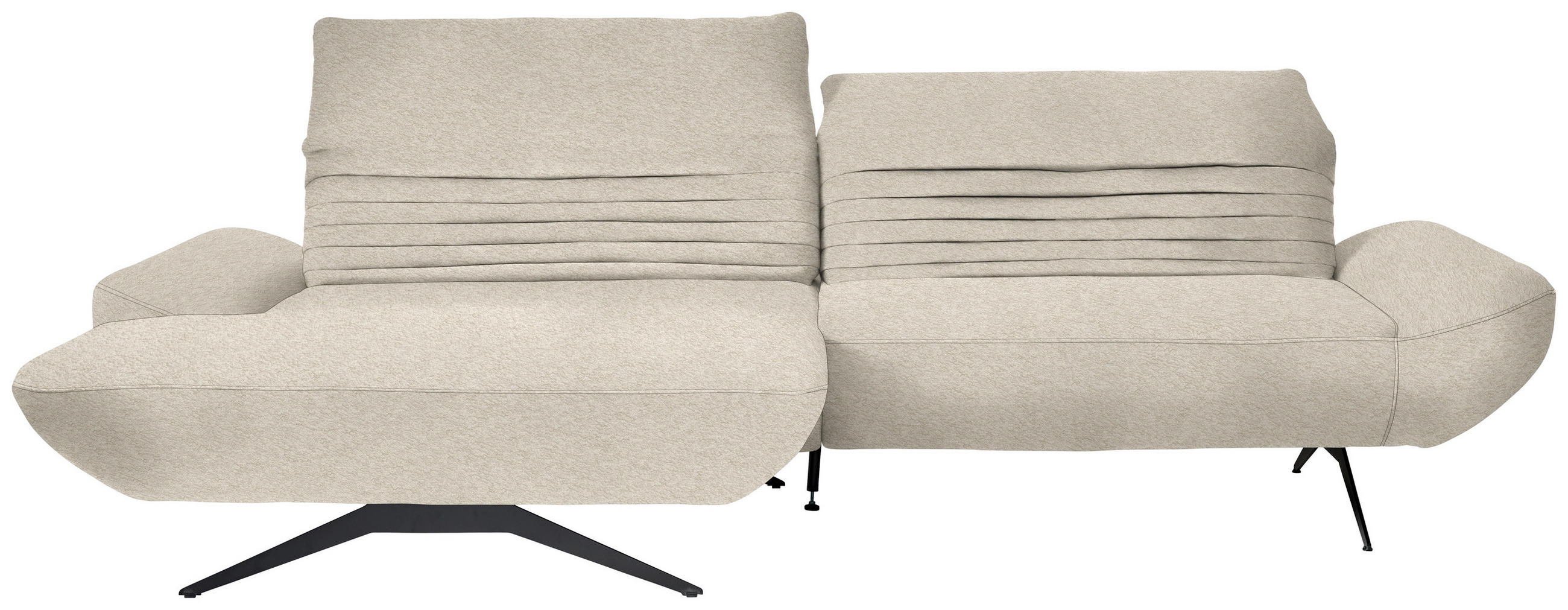 HÖRNSOFFA i teddy tyg beige  - beige/svart, Design, metall/textil (170-195/280cm) - Livetastic