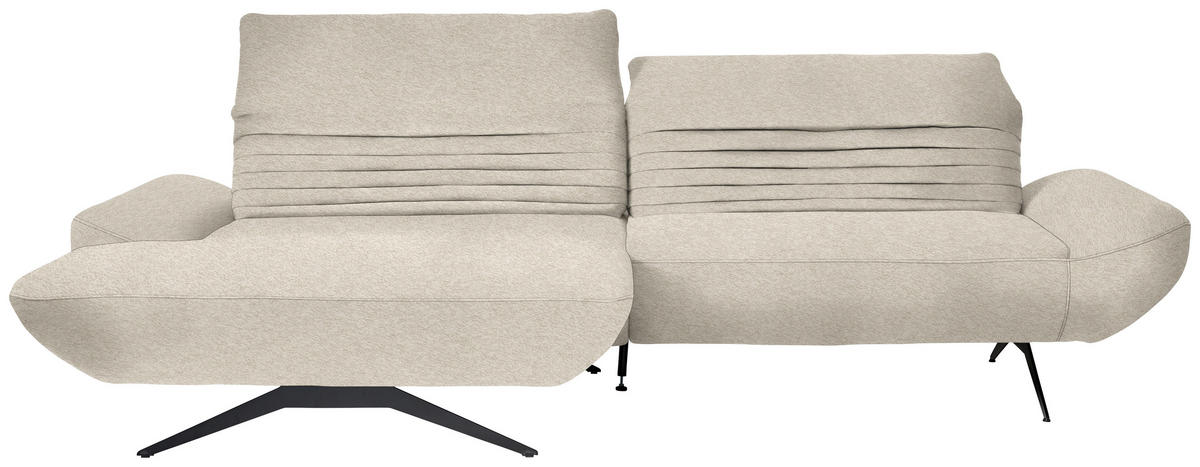 HÖRNSOFFA i teddy tyg beige  - beige/svart, Design, metall/textil (170-195/280cm) - Livetastic