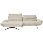 ECKSOFA  in Teddystoff Beige  170-195/280 cm  - Beige/Schwarz, Design, Textil/Metall (170-195/280cm) - Dieter Knoll