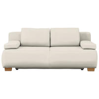 BOXSPRINGSOFA Webstoff Creme  - Creme/Naturfarben, Modern, Holz/Textil (205/93/108cm) - Venda