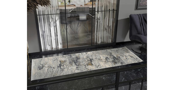 LÄUFER 80/200 cm Lilie Grau, Goldfarben  - Goldfarben/Grau, Design, Textil (80/200cm) - Dieter Knoll