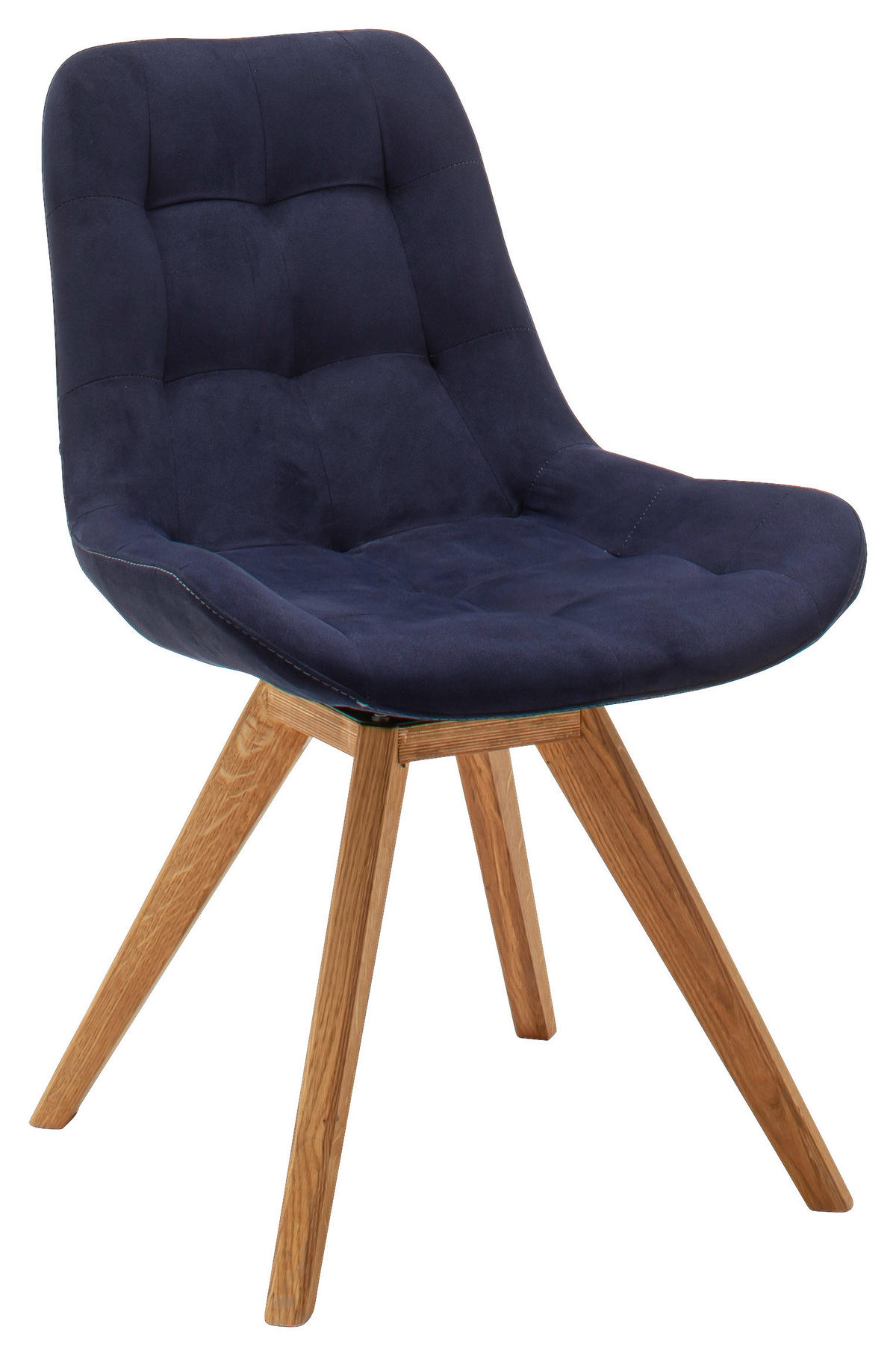 STUHL Flachgewebe Dunkelblau  - Dunkelblau, KONVENTIONELL, Holz/Textil (56/84/63cm) - Carryhome