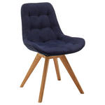 STUHL  in Flachgewebe Textil  - Dunkelblau, KONVENTIONELL, Holz/Textil (56/84/63cm) - Carryhome