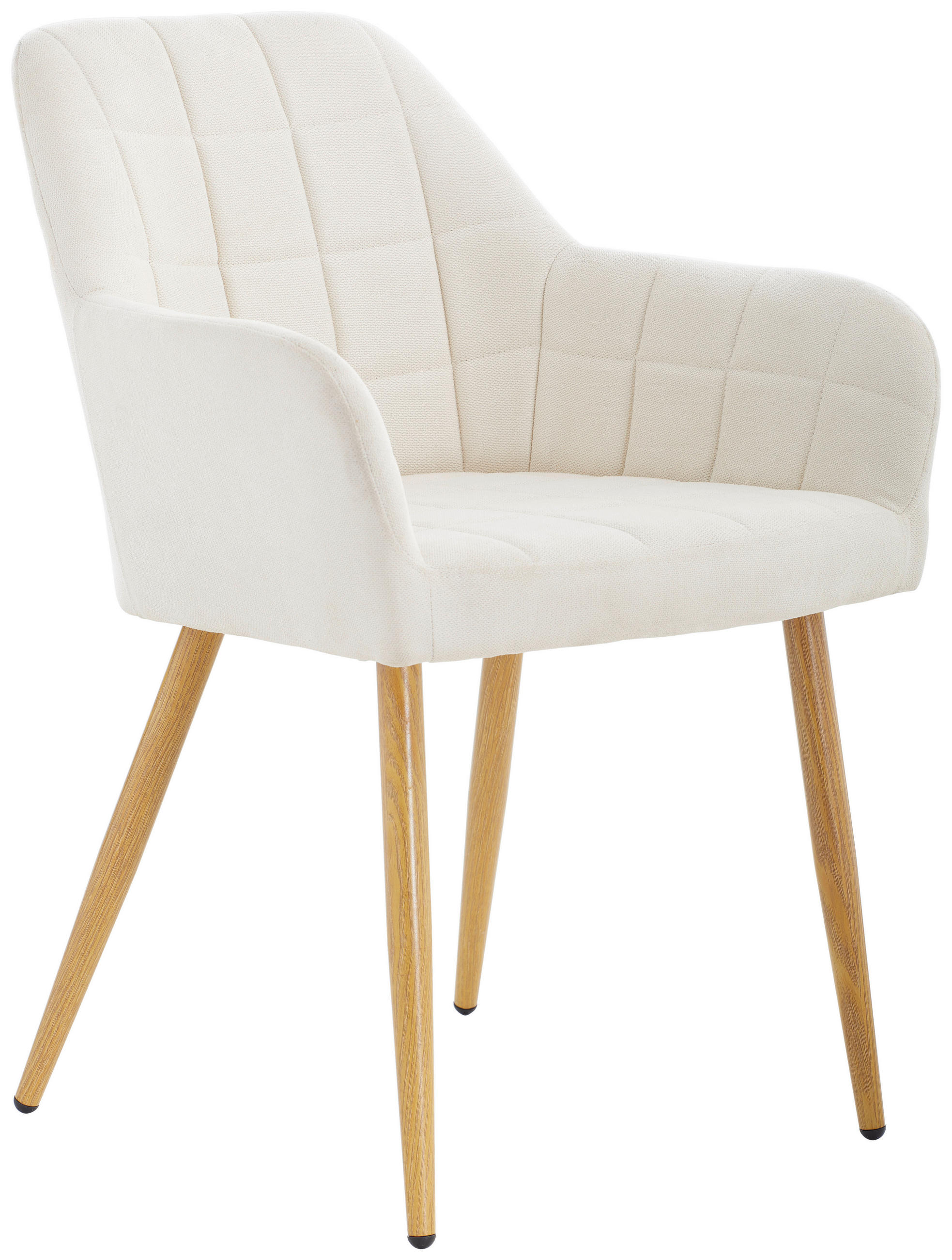 Scaun Cu Brațe din metal, textil, bej