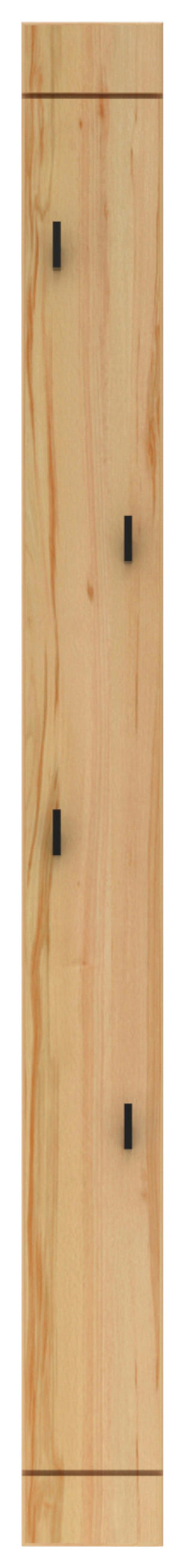 GARDEROBENLEISTE  in Schwarz, Buchefarben  - Buchefarben/Schwarz, KONVENTIONELL, Holzwerkstoff/Metall (14/150/2cm) - Cantus