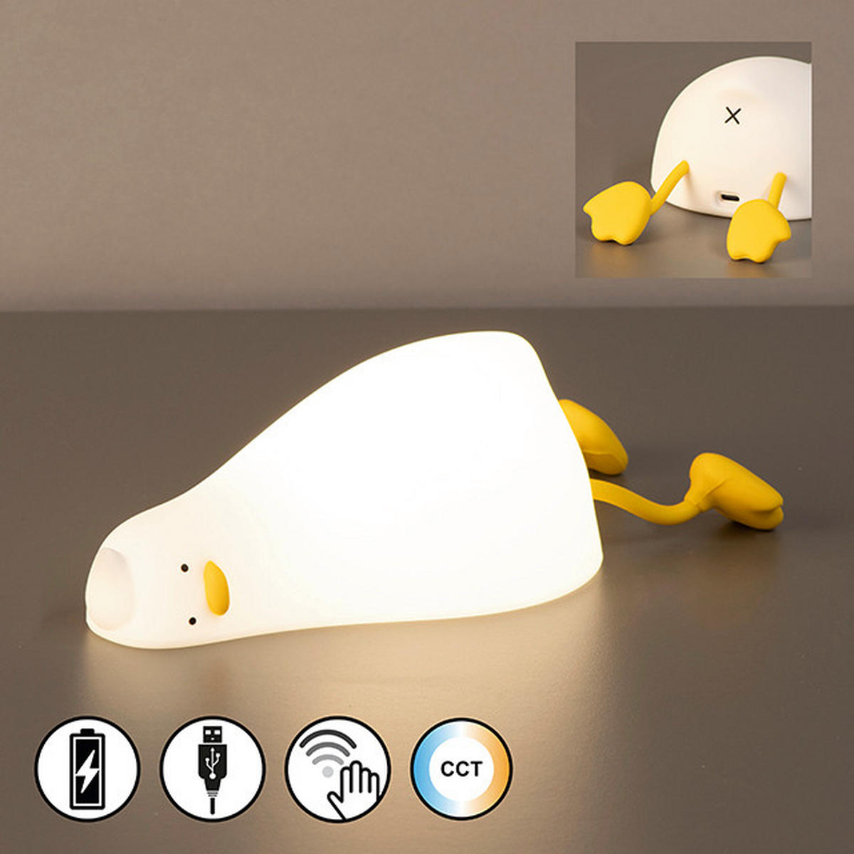 KINDER-NACHTLICHT Lesley 21/10.3/6.2 cm   - Weiß, Trend, Kunststoff (21/10.3/6.2cm)