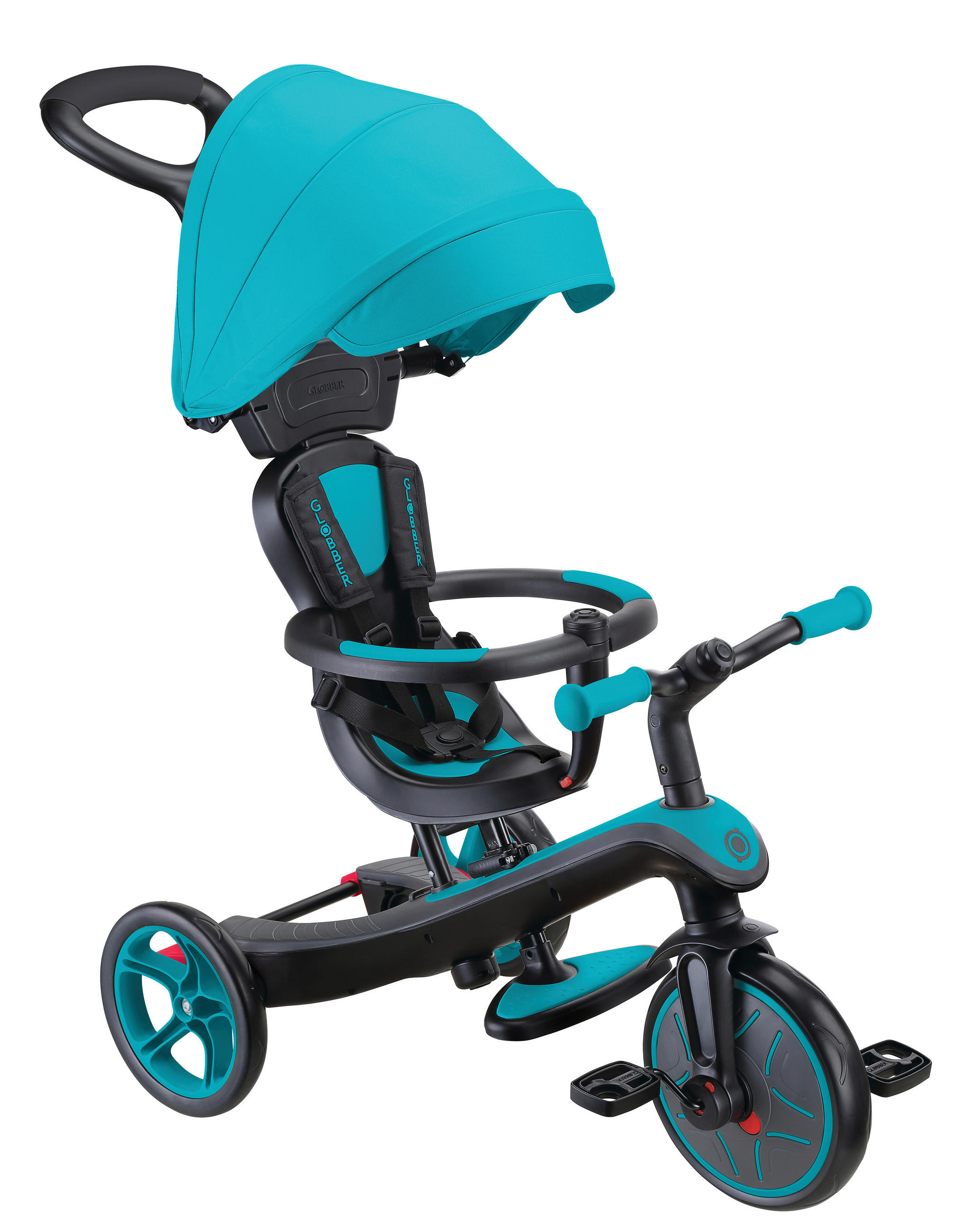 DREIRAD EXPLORER TRIKE 4in1  - Türkis, Basics, Kunststoff (95/47/97.5cm) - GLOBBER