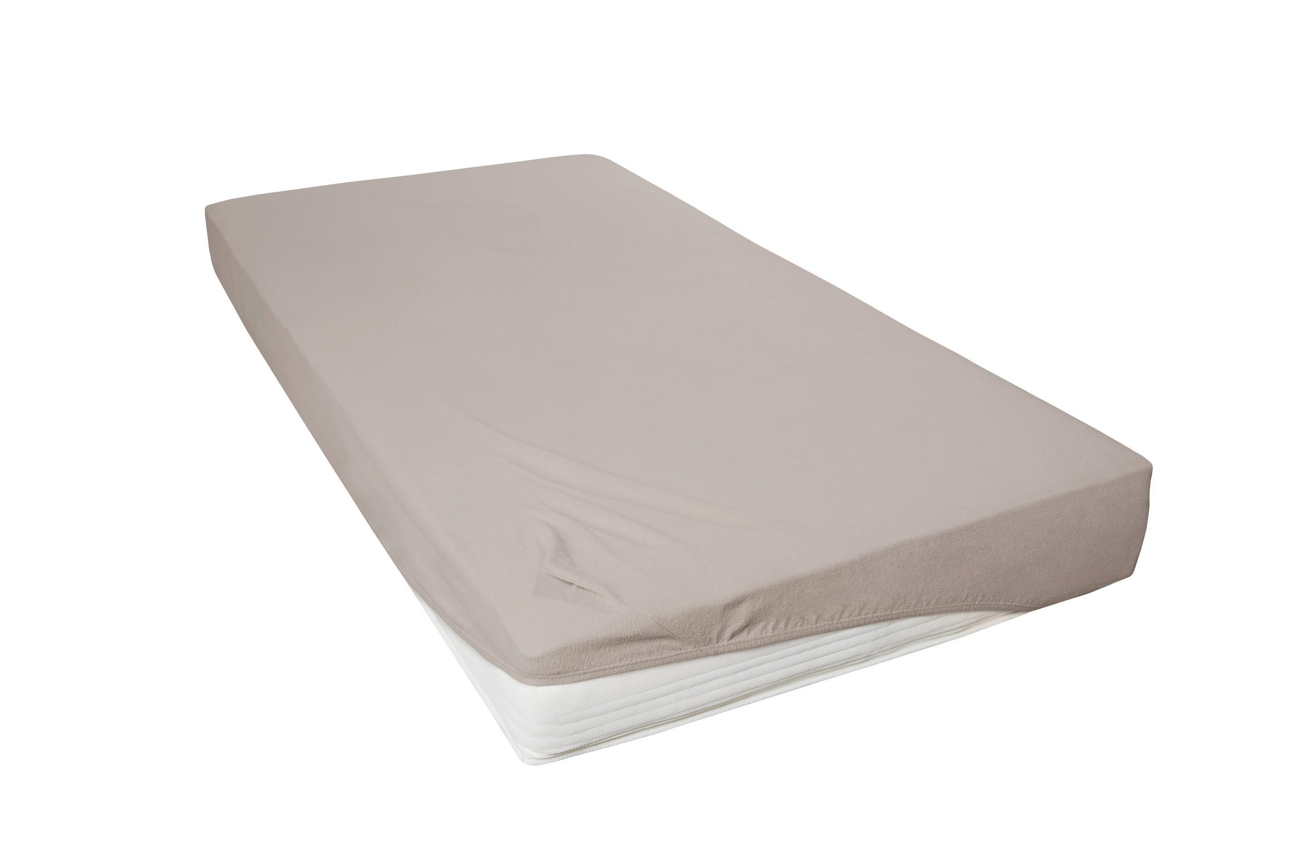 SPANNBETTTUCH Frottee  - Hellbraun, Basics, Textil (100/200cm)