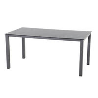 GARTENTISCH Metall, Kunststoff, Holzwerkstoff Anthrazit rechteckig  - Anthrazit, KONVENTIONELL, Holzwerkstoff/Kunststoff (160/90/72cm) - Siena Garden