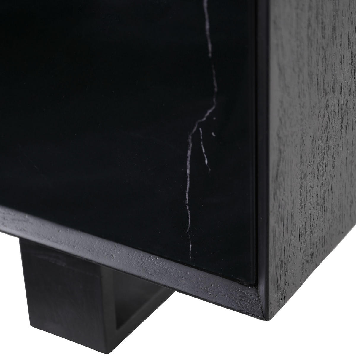 SIDEBOARD INIZIO  in 170/80/42 cm  - Schwarz, MODERN, Glas/Holz (170/80/42cm) - Livetastic