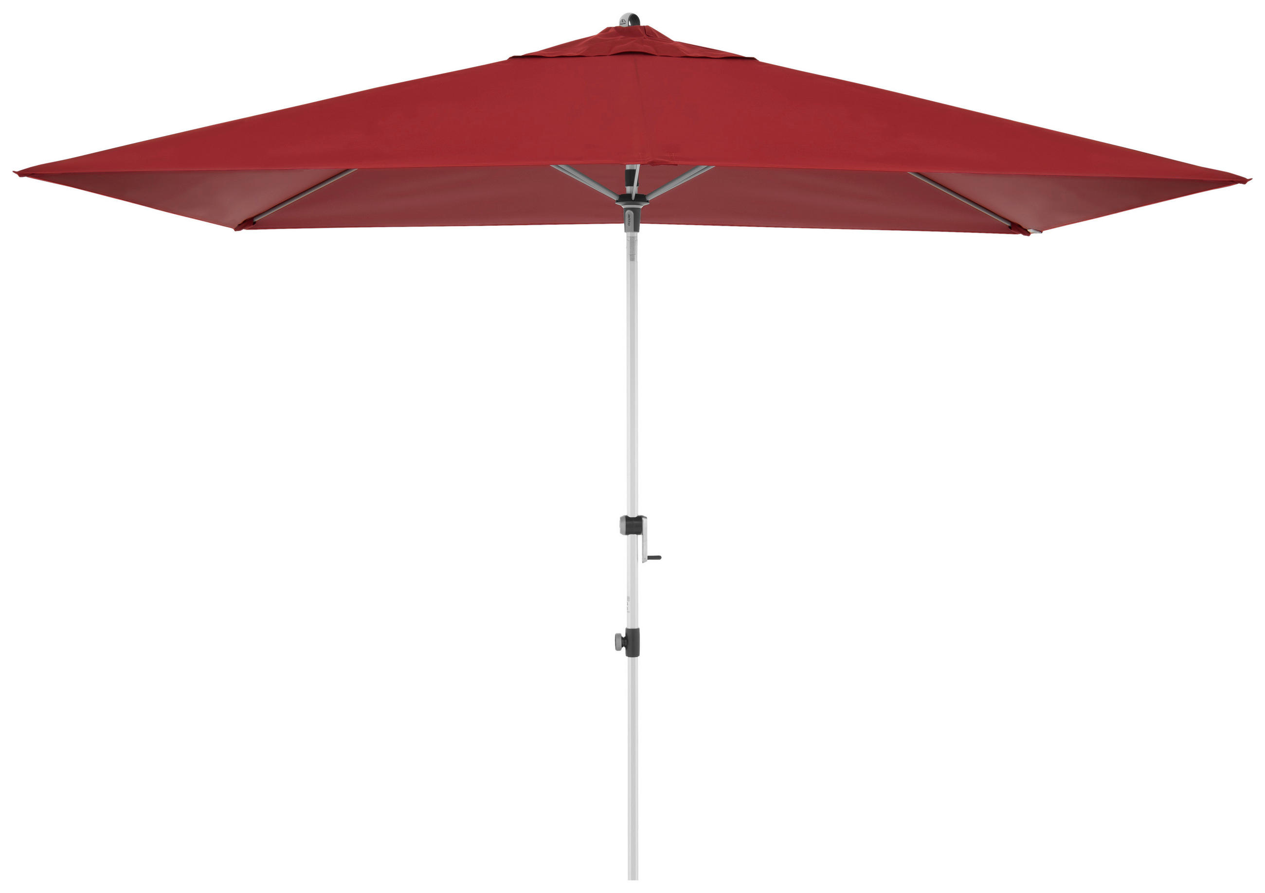 SONNENSCHIRM  300/200 cm  - Bordeaux/Alufarben, KONVENTIONELL, Textil/Metall (300/200cm) - Doppler