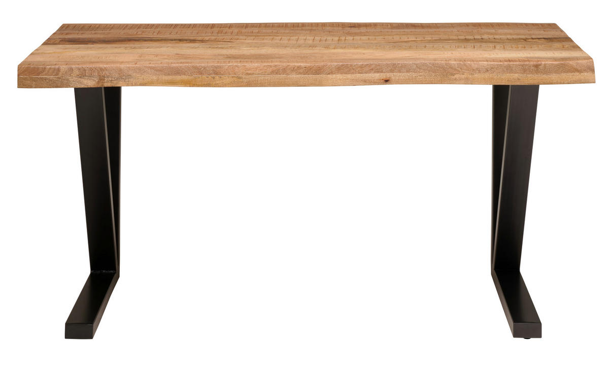 PSACÍ STŮL, přírodní barvy, černá, 160/76/80 cm - černá/přírodní barvy, Moderní, kov/dřevo (160/76/80cm) - Livetastic