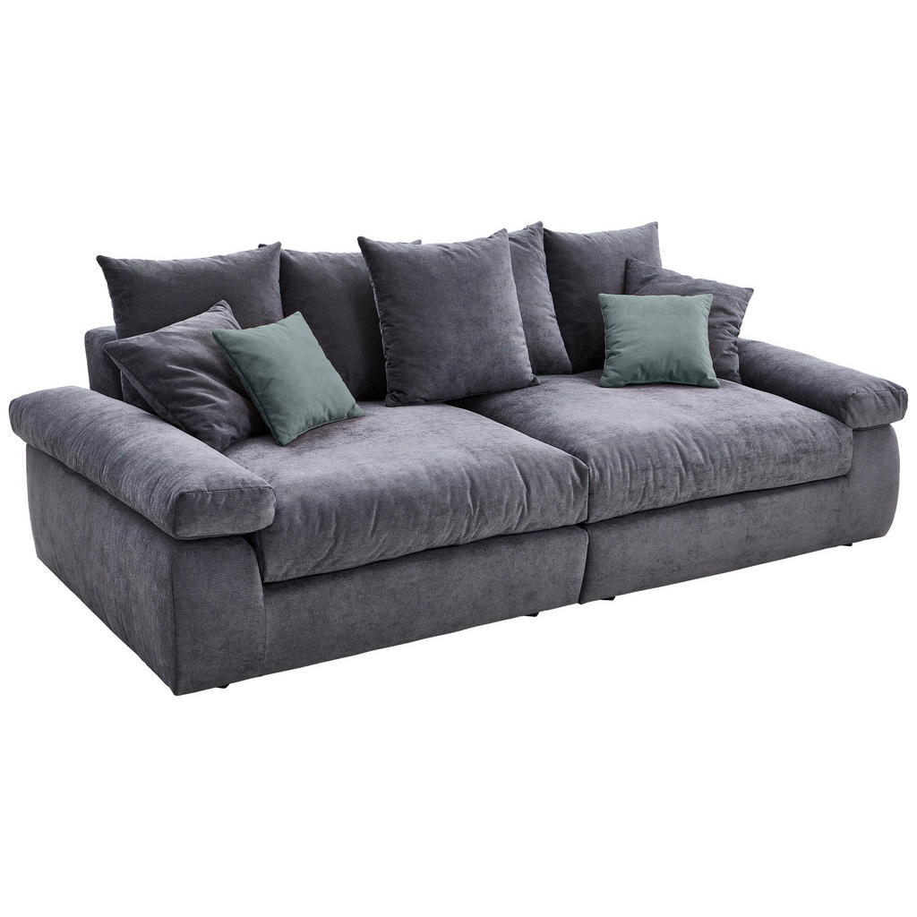 Thumbnail - Carryhome Bigsofa, Anthrazit, Blaugrau, Textil, 4-Sitzer, 260x90x140 cm, Stoffauswahl, Rücken echt, Wohnzimmer, Sofas & ...