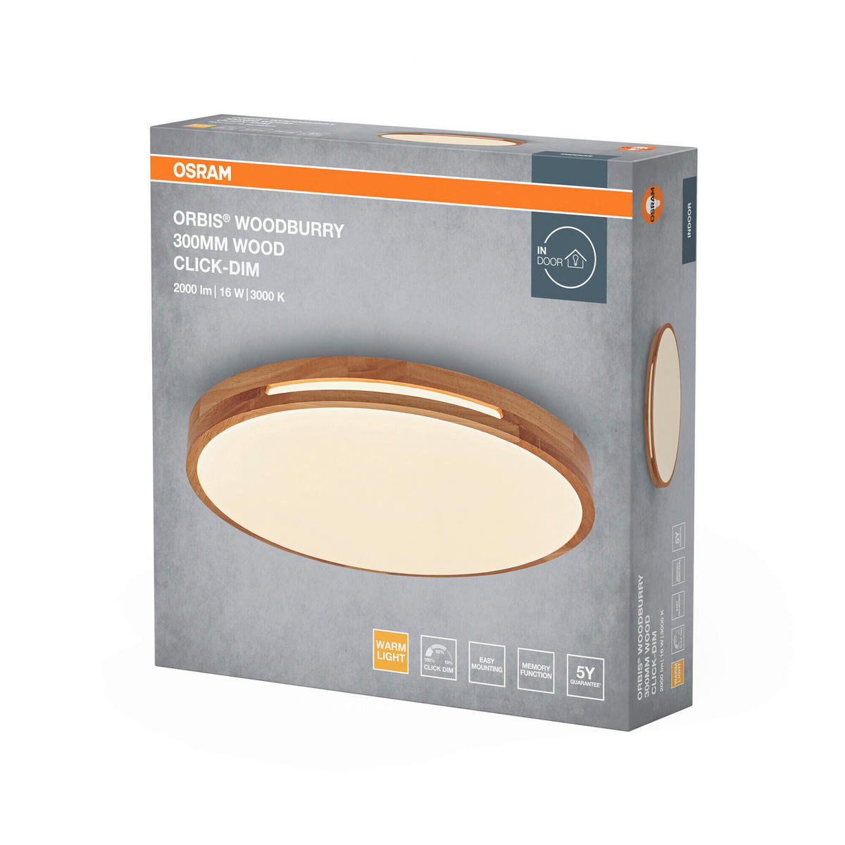 LED-DECKENLEUCHTE 30/6.5 cm   - Basics, Kunststoff/Metall (30/6.5cm) - Osram