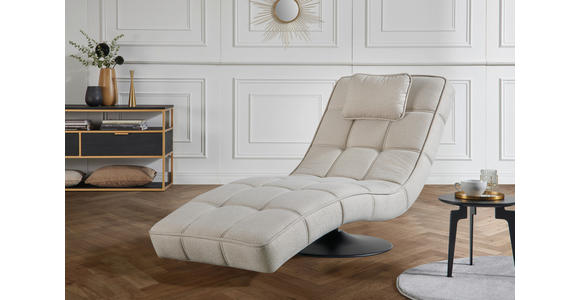 RELAXLIEGE Webstoff Naturfarben  - Schwarz/Naturfarben, Design, Textil/Metall (74/86/162cm) - Hom`in