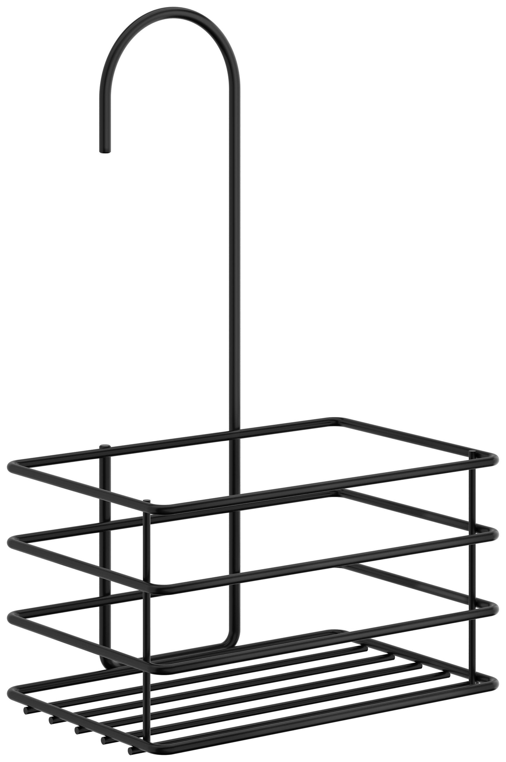 ZUHANYKOSÁR  - fekete, Basics, fém (18/28,3cm)