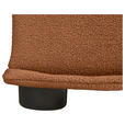 SCHLAFSOFA  mit Liegefunktion, Schlafen auf Sitzhöhe, Rücken echt Webstoff Rostfarben  - Rostfarben/Schwarz, KONVENTIONELL, Kunststoff/Textil (256/83/115cm) - Carryhome