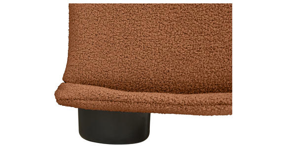 SCHLAFSOFA  mit Liegefunktion, Schlafen auf Sitzhöhe, Rücken echt Webstoff Rostfarben  - Rostfarben/Schwarz, KONVENTIONELL, Kunststoff/Textil (256/83/115cm) - Carryhome