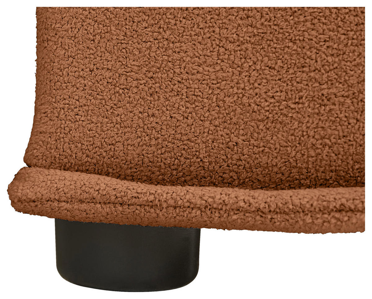 SCHLAFSOFA Webstoff Rostfarben  - Rostfarben/Schwarz, KONVENTIONELL, Kunststoff/Textil (256/83/115cm) - Carryhome