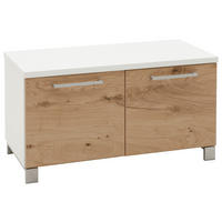 GARDEROBENBANK 84/45/40 cm  - Chromfarben/Weiss, Design, Holz/Holzwerkstoff (84/45/40cm) - Dieter Knoll