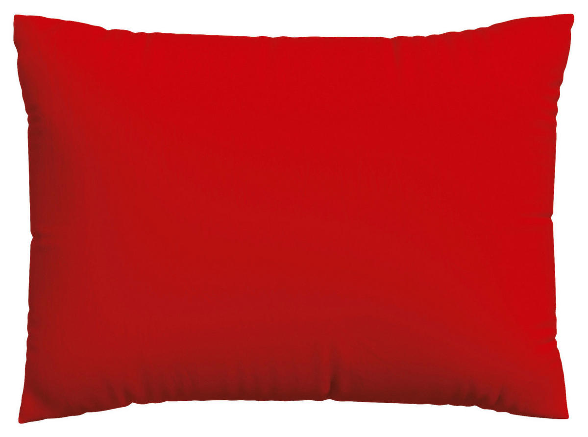 KOPFPOLSTERBEZUG WOVEN SATIN 60/80 cm  - Dunkelrot, Basics, Textil (60/80cm) - Schlafgut