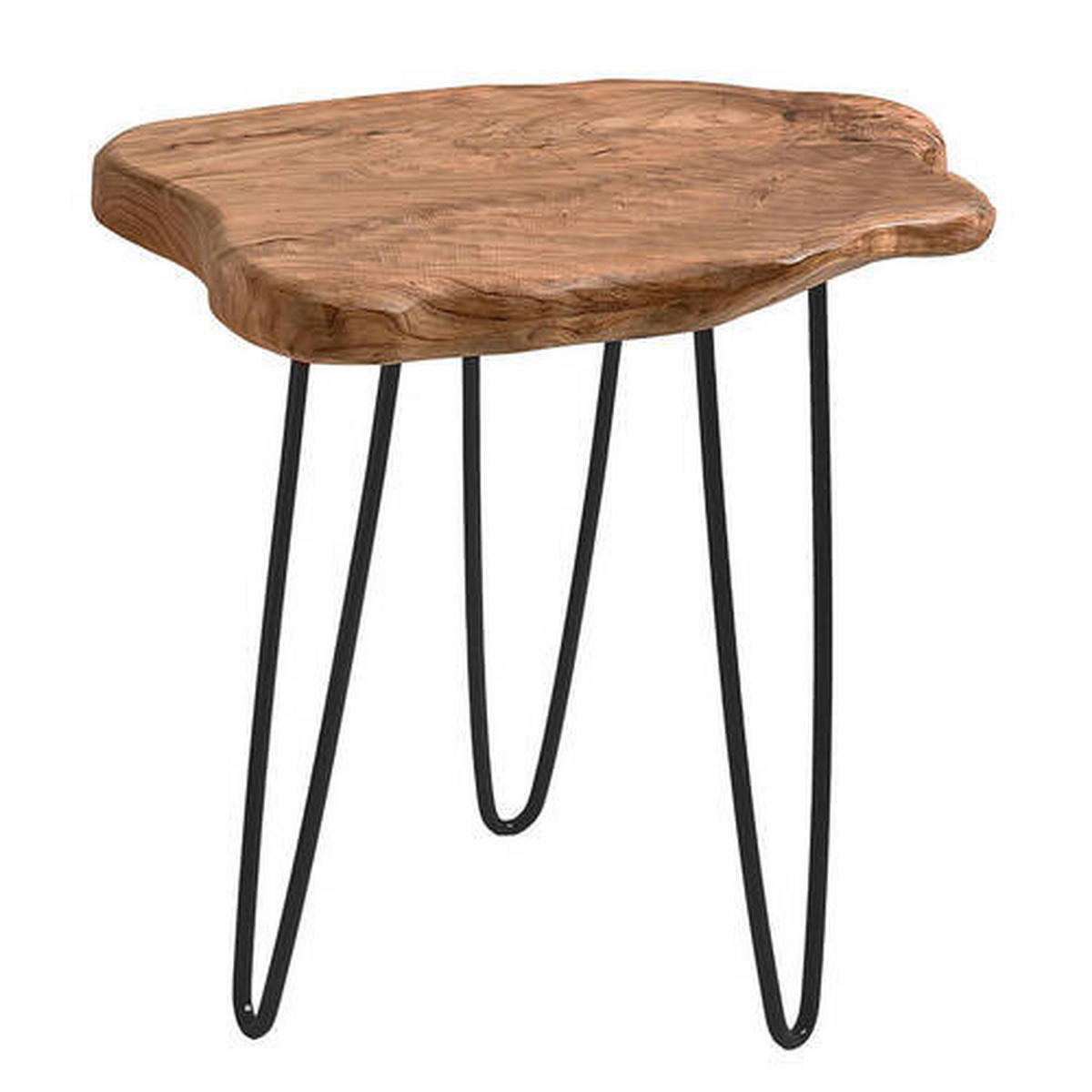ODKLÁDACÍ STOLEK, cedr, přírodní barvy - přírodní barvy, Natur, kov/dřevo (40/45/52cm)